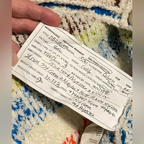 Free People “Terry Towel Cardi” Chunky Button Up RARE Size Small - Picture 14 of 16